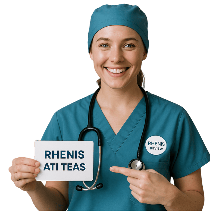 Nurse holding sign