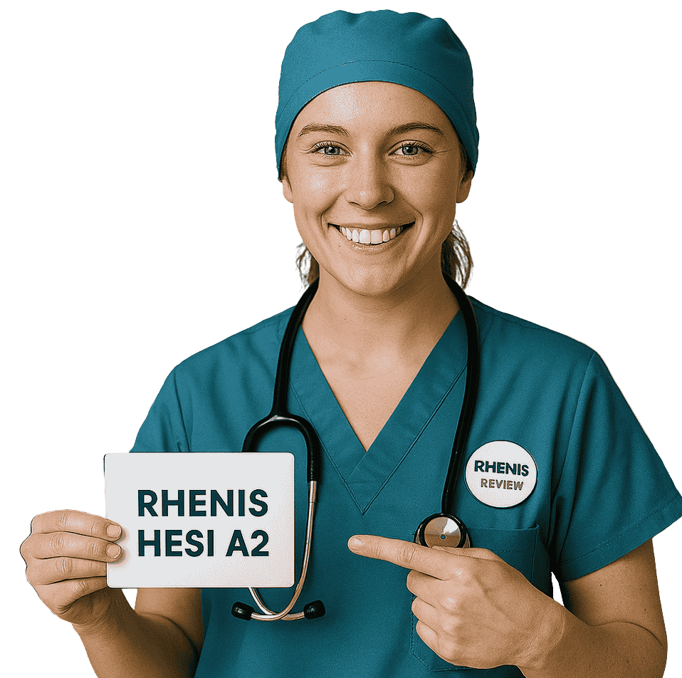 Nurse holding sign